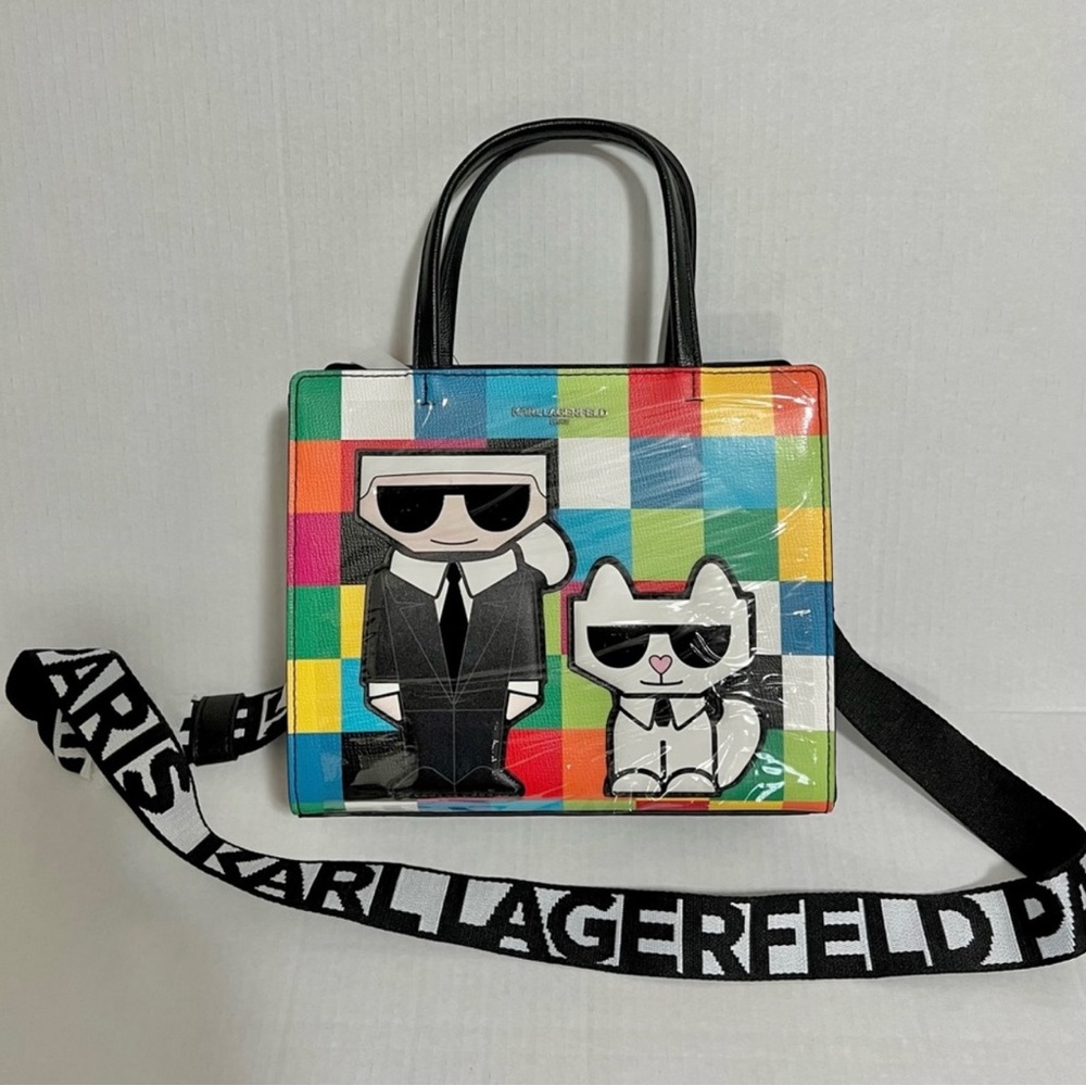 KARL LAGERFELD PARIS MAYBELLE SATCHEL CROSSBODY SHOULDER Bag. Small white mark.